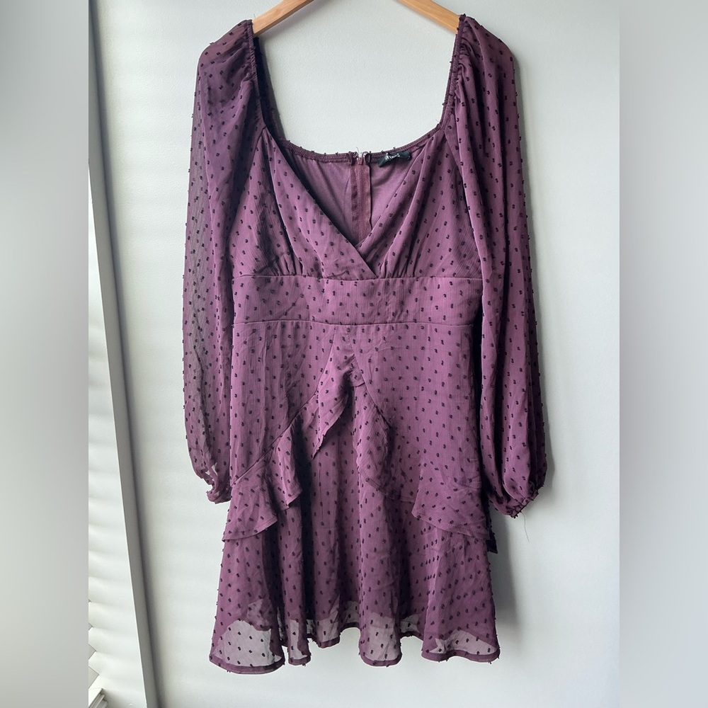 Trixxi purple polka dot dress size xl